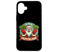 Capitalisme ! Funny Greedy Santa Claus Consumer Christmas Meme Coque pour iPhone 16 Plus