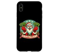 Capitalisme ! Funny Greedy Santa Claus Consumer Christmas Meme Coque pour iPhone XS Max