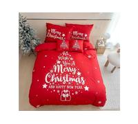 CapitanCasa Parure de lit double impression numérique Wish 3D double D4 Christmas