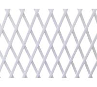CapitanCasa Treillis PVC pour estompant extensible Brise vue Clôture Jardin Terrasse 100x100 Blanc