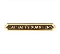 Capitan's Quarters - Plaque murale de décoration murale nautique de qualité supérieure en bois | Décoration murale de maison de la pépinière maritime du capitaine | Nagina International