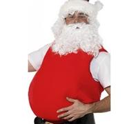 Smiffys Faux ventre de Père Noël, Rouge Halloween