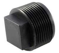 Caplugs QTP71KA1 Lot de 300 chevilles filetées à tête carrée en plastique TPN-7, PE-HD, pour prise NPT 1/2-14" Noir