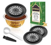 CAPMESSO Nespresso capsule vertuo compatibili capsules de café réutilisables pour réutiliser les dosettes Vertuoline, capsules Vertuo rechargeables sur toutes les machines Ver (3 PCS Silicone Caps)