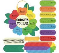 Capoda Lot de 28 ensembles de loisirs créatifs pour enfants - Dieu dit que vous êtes tournesol - Cadeaux religieux chrétiens pour enfants, école du dimanche, fournitures pour salle de classe, église