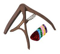 Capodastre De Guitare - 6 Médiators Support De Médiator Intégré, Capodastres Pour Guitares Électriques, Capodastre Pour Guitare Acoustique | Performance Réglable Précise De Pince D'accordeur Portative