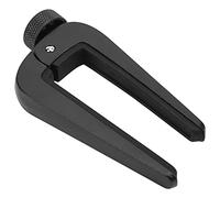 Capodastre de guitare acoustique en alliage de Zinc, pince en Silicone réglable, conception de boutons Pro (Noir)