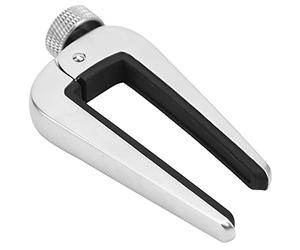 Capodastre de guitare acoustique en alliage de Zinc, pince en Silicone réglable, conception de boutons Pro (Argent)