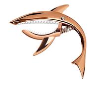 Capodastre de Guitare en Alliage de Zinc Capodastre Shark pour Guitare Acoustique et Electrique, Ukulélé, Banjo, Mandoline, Basse (Or Rose)