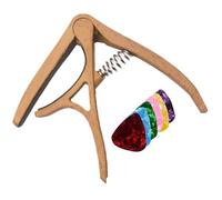 Capodastre de guitare - Pince réglable avec 6 médiators - Capodastre à changement rapide pour guitare acoustique et électrique pour débutants, musiciens, pratique de la performance, accessoires pour u