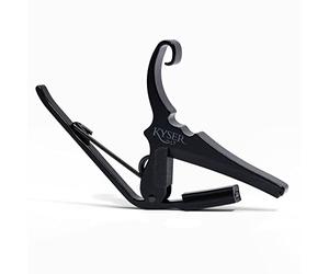 Capodastre Kyser Basse Tension Quick-Change pour guitares à 6 cordes, Noir Mat, KG6LTA
