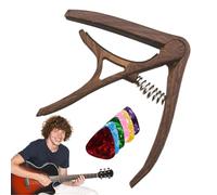 Capodastre Pour Guitare Acoustique | Capodastre Pour Guitare Électrique Avec 6 Médiators | Pince Accordeur Portable Ajustable | Pour Hommes Femmes Pratique Musicale