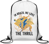 Capoeira in Brazil We Love The Thrill Sac de gym décontracté avec cordon de serrage Blanc