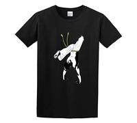 Capoeira Mens Summer Fashion Solid Unisex 100% Cotton Short-Sleeve T-Shirts Black L
