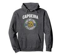 Capoeira pour Les Amateurs de Capoeira Fighter Arts Martiaux Sweat à Capuche, Unisexe pour Adultes, Chiné Foncé, XXL