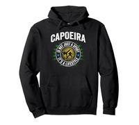 Capoeira pour Les Amateurs de Capoeira Fighter Arts Martiaux Sweat à Capuche, Unisexe pour Adultes, Noir, S