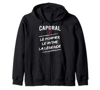 Caporal chez Les Sapeurs Pompiers Cadeau Pompier Humour Sweat à Capuche