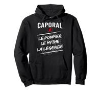 Caporal chez Les Sapeurs Pompiers Cadeau Pompier Humour Sweat à Capuche