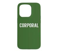 Caporal Militaire Officier des Forces armées imprimé sur Le Devant Coque pour iPhone 15 Pro