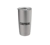Caporal militaire officier des forces armées imprimé sur le devant Gobelet isotherme en acier inoxydable double paroi