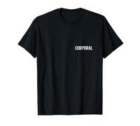Caporal Militaire Officier des Forces armées imprimé sur Le Devant T-Shirt Graphique avec Valeur