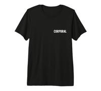 Caporal Militaire Officier des Forces armées imprimé sur Le Devant T-Shirt Haut de Gamme