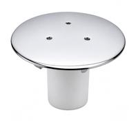 Capot 120 mm métal chromé avec tube garde d'eau pour bonde receveur douche