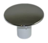 Capot ABS Chromé 120mm avec tube garde d'eau pour bonde diamètre 90 mm