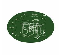 Capot Anthracite pour Ensemble de Sièges Bâche de Couverture 230x160x95cm