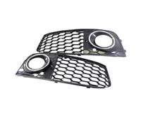 Capot calandre Avant Paire grilles phares antibrouillard Pare-Chocs Avant Voiture pour A4 B8 2009-2012, Grille nid d'abeille, Protection des phares antibrouillard