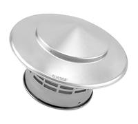 Capot d'aération de capuchon cheminée toit en acier inoxydable, protecteur chapeau pluie tuyau fumée avec maille, hotte d'échappement coupe-vent et résistante à la neige pour toit-1 p argent 200mm/8"