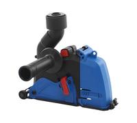 Capot d'aspiration pour meuleuse d'angle 125/150 mm, capot d'aspiration avec adaptateur 360° et réglage de la profondeur de coupe (jusqu'à 42 mm), universel pour ponceuse de 5" et 6" avec raccord