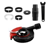 Capot d'aspiration pour meuleuse d'angle 125 mm / 4,92 in - Capot de | Universal Flex Housse de protection anti-poussière avec couvercle coulissant rotatif, en polycarbonate et métal pour diamètre