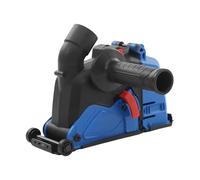 Capot d'aspiration pour meuleuse d'angle de 125 mm/150 mm avec pinces de réglage, couvercle anti-poussière pour meuleuse d'angle avec adaptateur rotatif à 360°, capot d'aspiration pour meuleuse