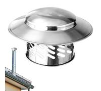 Capot de Cheminée, Ø 160 mm Chapeau Conduit de Fumée en Acier Inoxydable