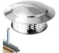 Capot de Cheminée, Ø 80 mm Chapeau Conduit de Fumée en Acier Inoxydable
