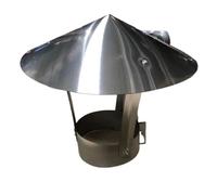 Capot de cheminée, capot toit, protection contre la pluie, capuchon, for tuyau d'échappement poêle chauffage(D22cm/8.66in)