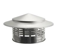 Capot de cheminée de 6, 3 pouces diamètre intérieur, capuchon cheminée rond en acier inoxydable, protection contre la pluie, couvercle tuyau fumée en maille, protection contre les oiseaux