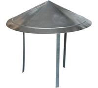 Capot de cheminée en acier inoxydable, for, conduit, protection tuyau toit, galvanisé, diamètre du pot, ventilation, chapeau pluie, 1 pièce