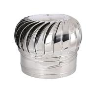 Capot de cheminée en acier inoxydable, protection de conduit de fumée, évent d'échappement supérieur, ventilation de cheminée, ventilateur de toit, ventilation rotative en acier inoxydable, 100 mm