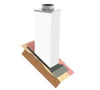 Capot de cheminée Jeremias Blanc RAL mat 1500 mm 210 x 210 mm