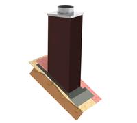 Capot de cheminée Jeremias Brun RAL brillant 1500 mm 230 x 230 mm