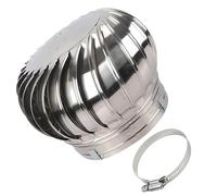 Capot De Cheminée, Rotatif Casquette, Extracteur De Fumées Rotatif Galvanisé, Cheminée En Acier Inoxydable Conduit De Fumée Capot, Onctionne Sans Électricité, Pour Bureau, Cuisine, Salle De Bain ( Col
