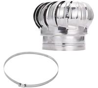 Capot de cheminée Rotatif en Acier Inoxydable, Capot de cheminée Anti-refoulement avec Ventilation à Capuchon Rotatif(150mm/5.9Inch)