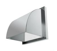 Capot de cuisinière étanche et coupe-vent en acier 304 pour conduit d'aération extérieur de fumée 43 x 38 x 32,5 cm