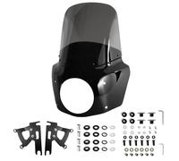 Capot De Selle Passager Arrière Carénage de pare-brise Convient pour Harley Fat Boy FLSTF 2000 - 2017, 11 "13" 15 ", déflecteur coque carénage pour phares 7" Capots de moto(15inch Light Smoke)