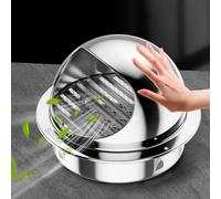 Capot De Sortie d'air Ronde Grille D'aération Ventilation Argent Hotte De Désenfumage Cheminée 45° Grille À Lamelles pour Cuisine Salle De Bain (Size : 150mm/5.9inch)
