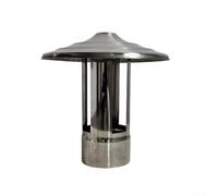 Capot de toit de cheminée en acier inoxydable - 100 mm/120 mm/150 mm/200 mm - Bouchon de pluie pour ventilation de cheminée de poêle à bois, ventilateur de champignon (100 mm)