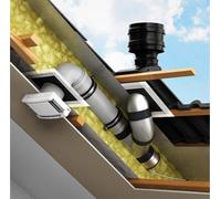 Capot de toiture inclinée SDL et Kit de raccordement pour gros œuvre KDHRVA 03 Plus noir de Aereco - 130443