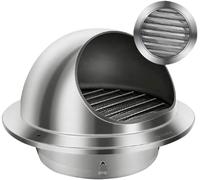 Capot de ventilation, capuchon de capot d'aération de cheminée, avec tuyau d'échappement de sortie d'air mural extérieur résistant à la pluie en acier inoxydable (taille : 250 mm/9,84 pouces)